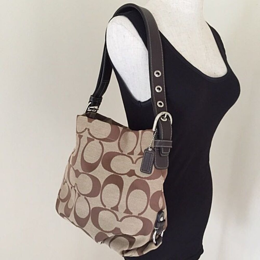 Coach Signature Sufflette cloth crossbody bag